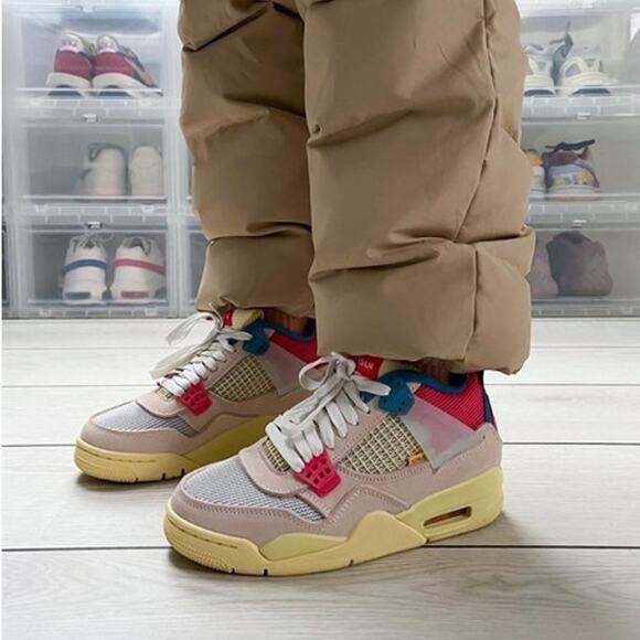 Nike Air Jordan 4 Retro x Union LA 'Guava Ice' Sneakers DC9533-800 Men's Size 6